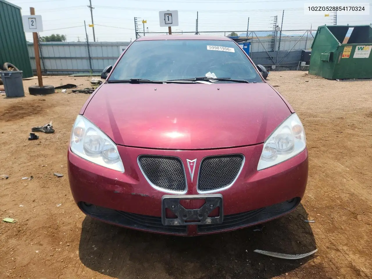 2005 Pontiac G6 VIN: 1G2ZG528854170324 Lot: 59981956