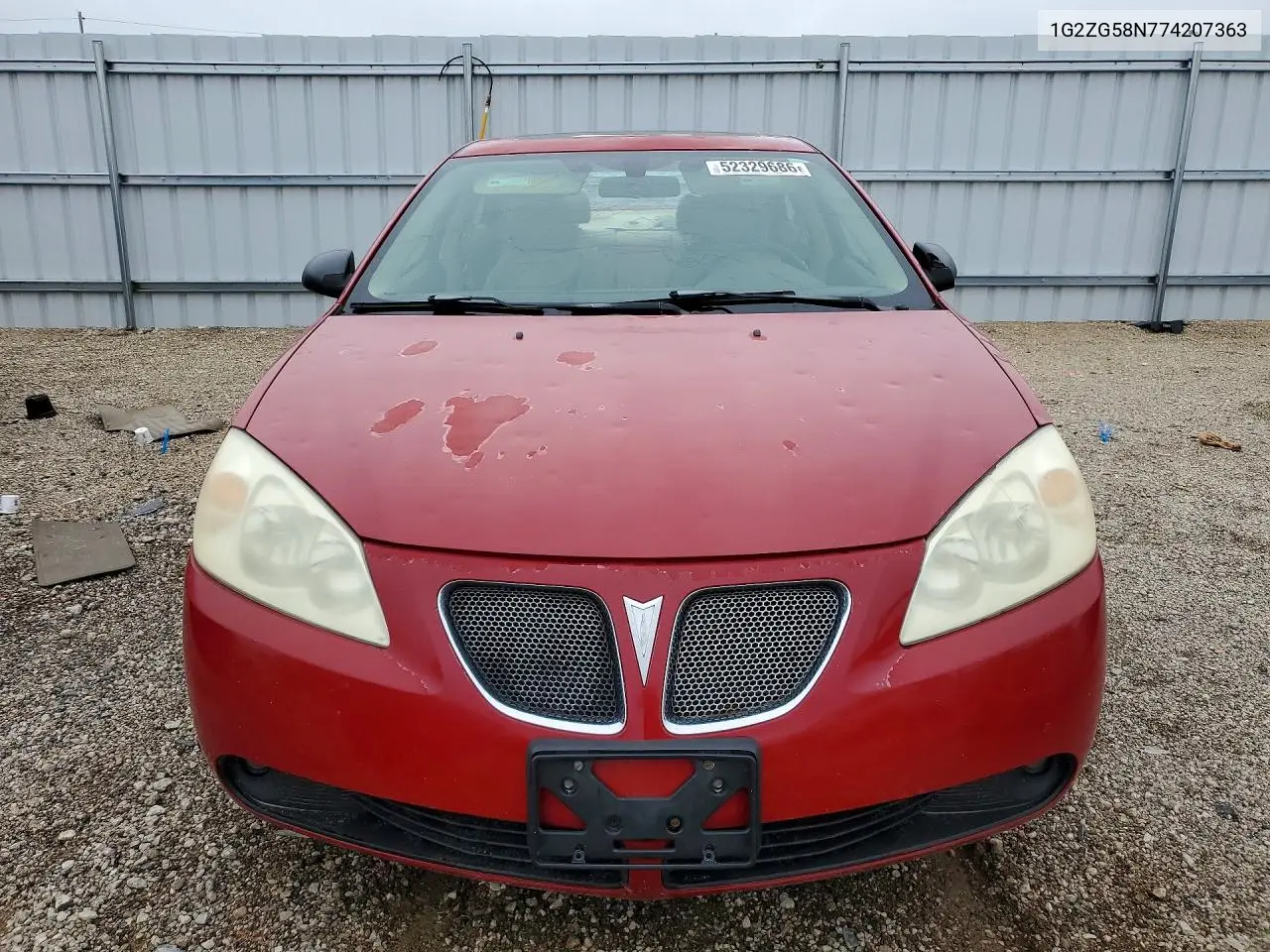 2007 Pontiac G6 Base VIN: 1G2ZG58N774207363 Lot: 52329686