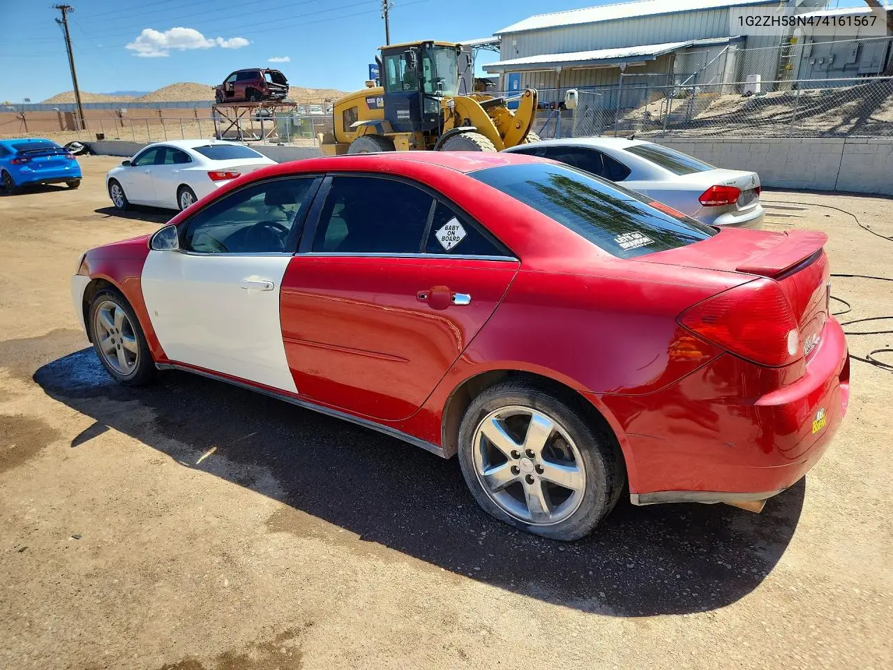 2007 Pontiac G6 Gt VIN: 1G2ZH58N474161567 Lot: 54018456