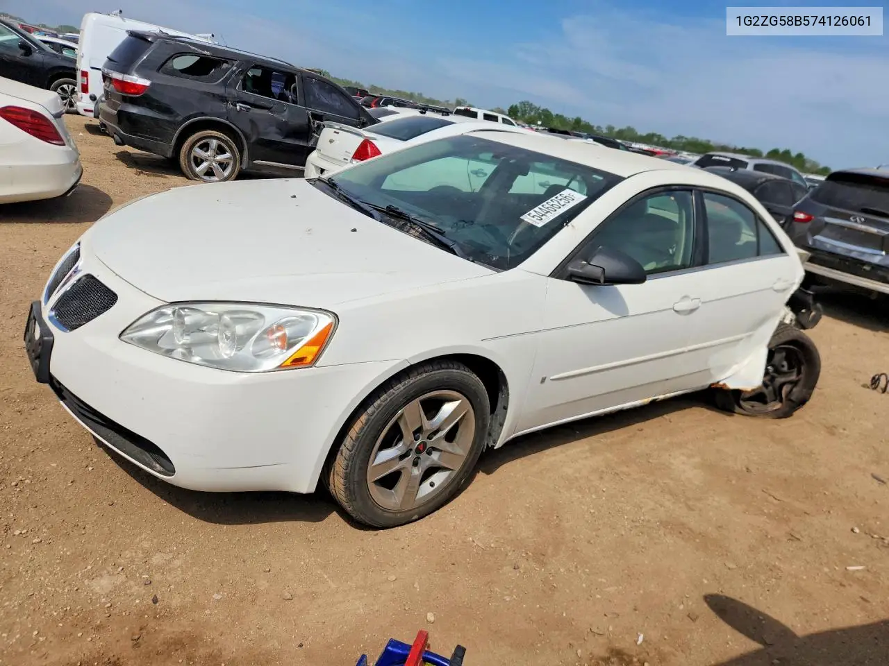 2007 Pontiac G6 Base VIN: 1G2ZG58B574126061 Lot: 54466256