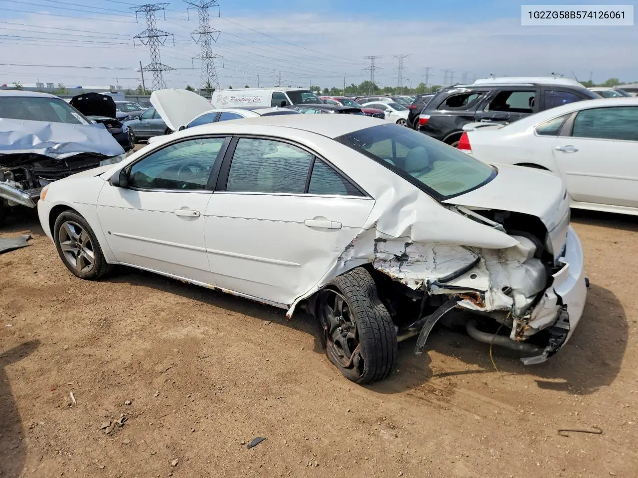 2007 Pontiac G6 Base VIN: 1G2ZG58B574126061 Lot: 54466256