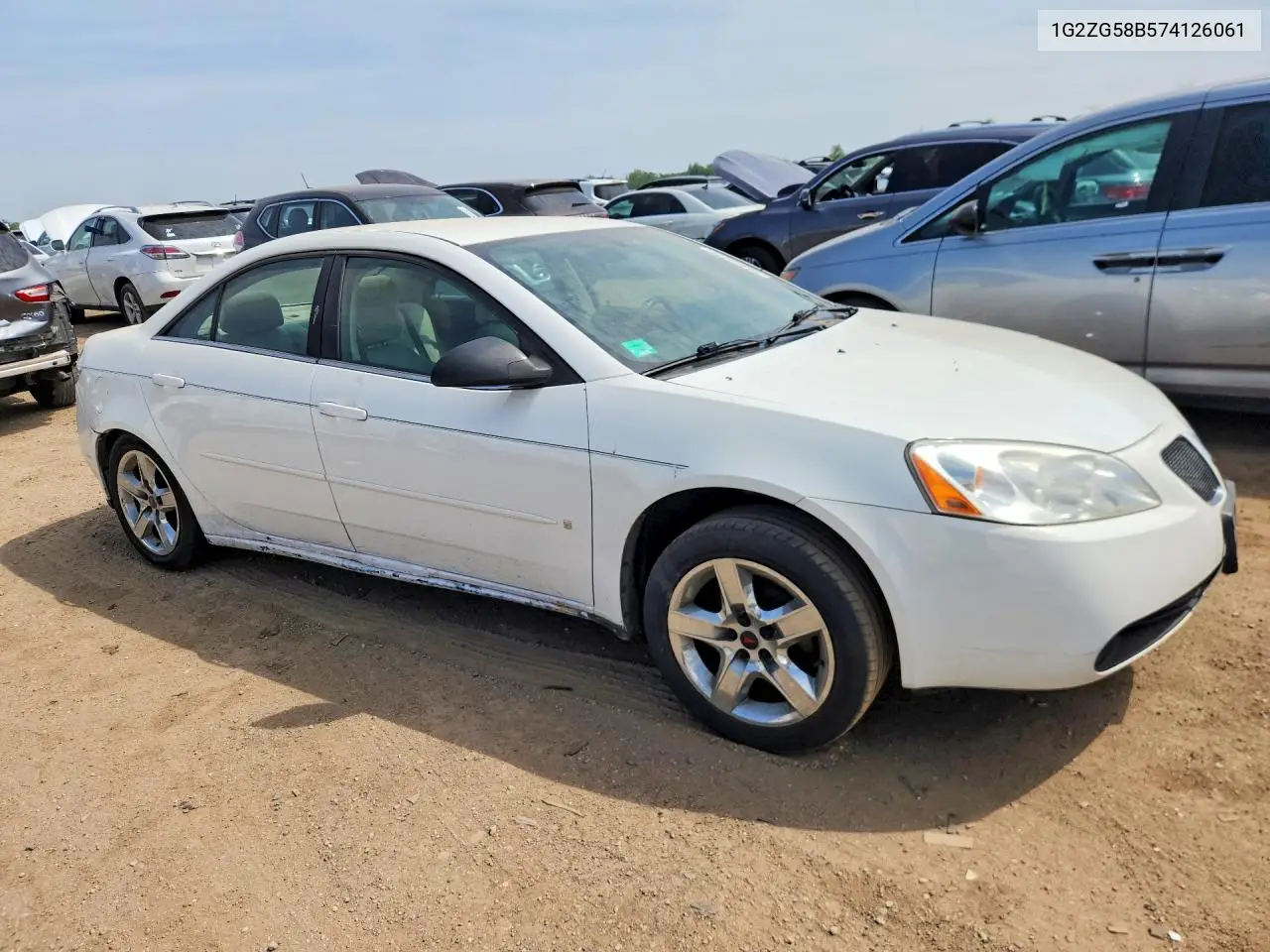 2007 Pontiac G6 Base VIN: 1G2ZG58B574126061 Lot: 54466256