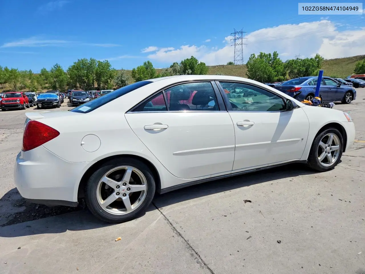 2007 Pontiac G6 Base VIN: 1G2ZG58N474104949 Lot: 56435216
