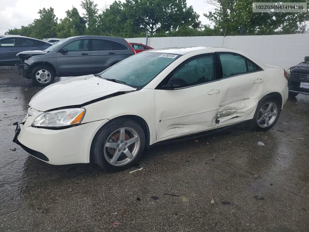 2007 Pontiac G6 Base VIN: 1G2ZG58N474194166 Lot: 58792416