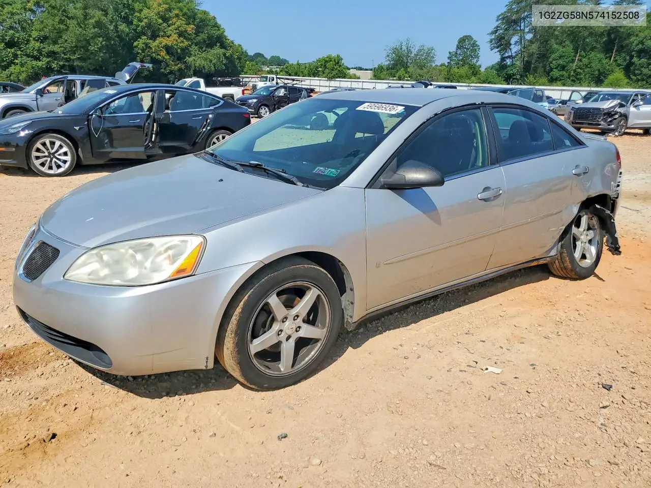 2007 Pontiac G6 Base VIN: 1G2ZG58N574152508 Lot: 59596936