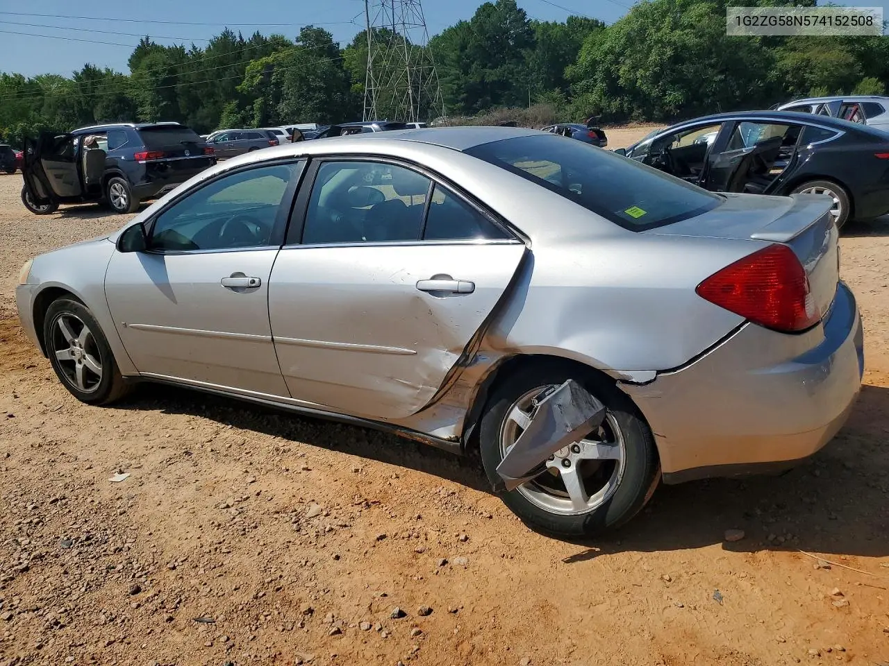 2007 Pontiac G6 Base VIN: 1G2ZG58N574152508 Lot: 59596936