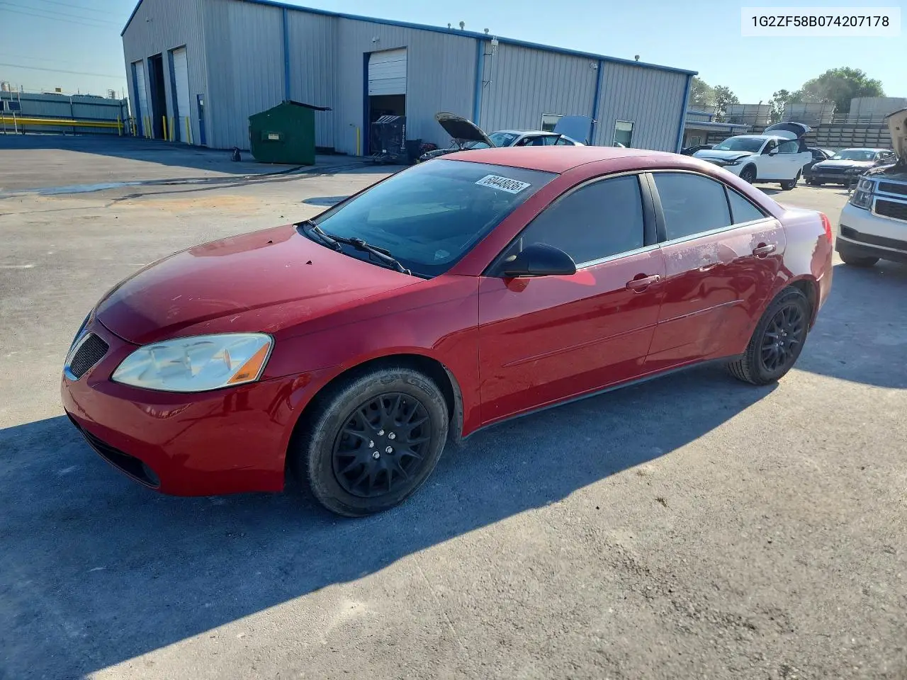 2007 Pontiac G6 Value Leader VIN: 1G2ZF58B074207178 Lot: 60448036