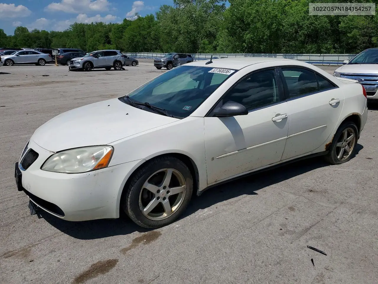 2008 Pontiac G6 Base VIN: 1G2ZG57N184154257 Lot: 53760036