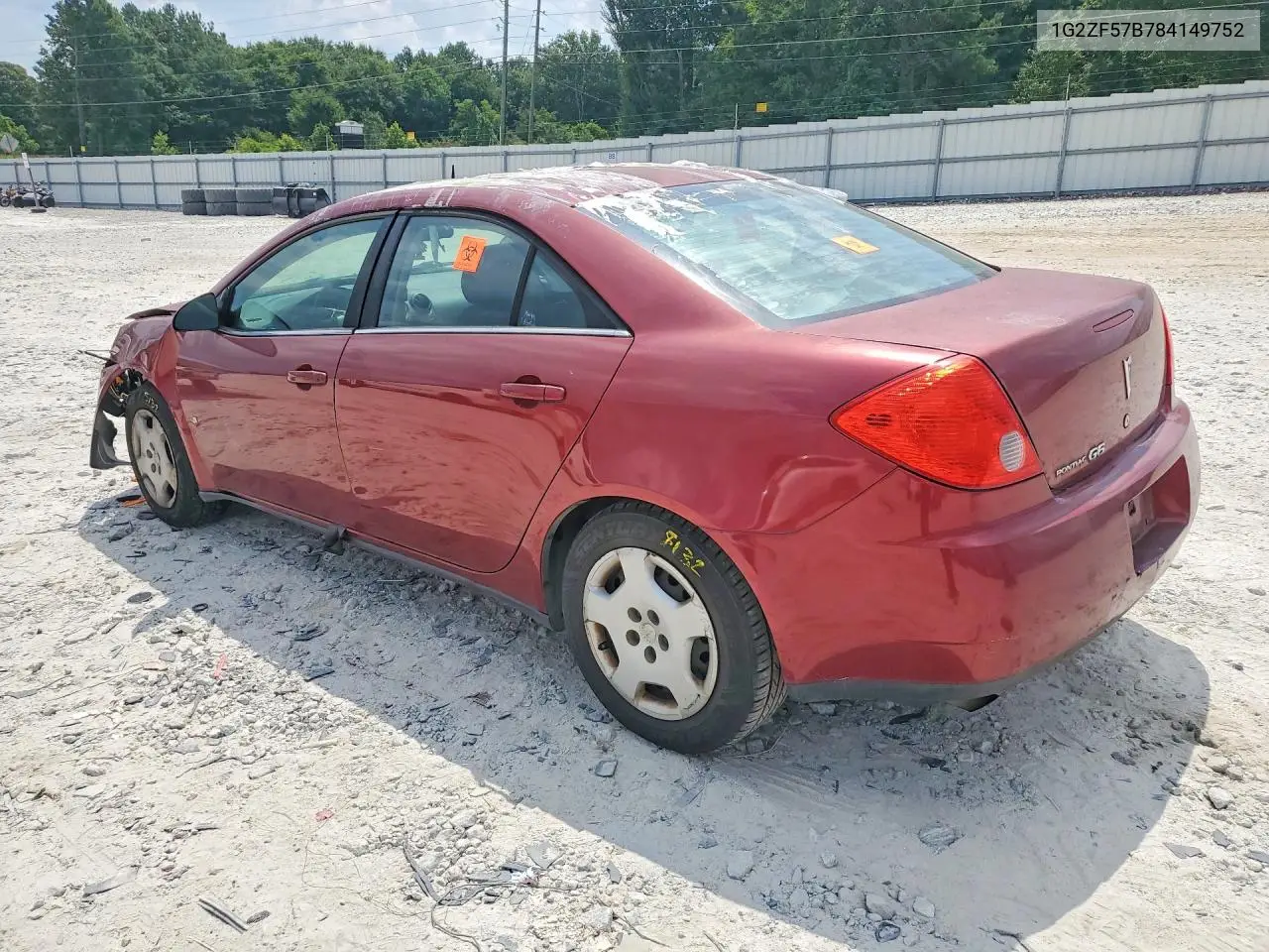 2008 Pontiac G6 Value Leader VIN: 1G2ZF57B784149752 Lot: 58220606