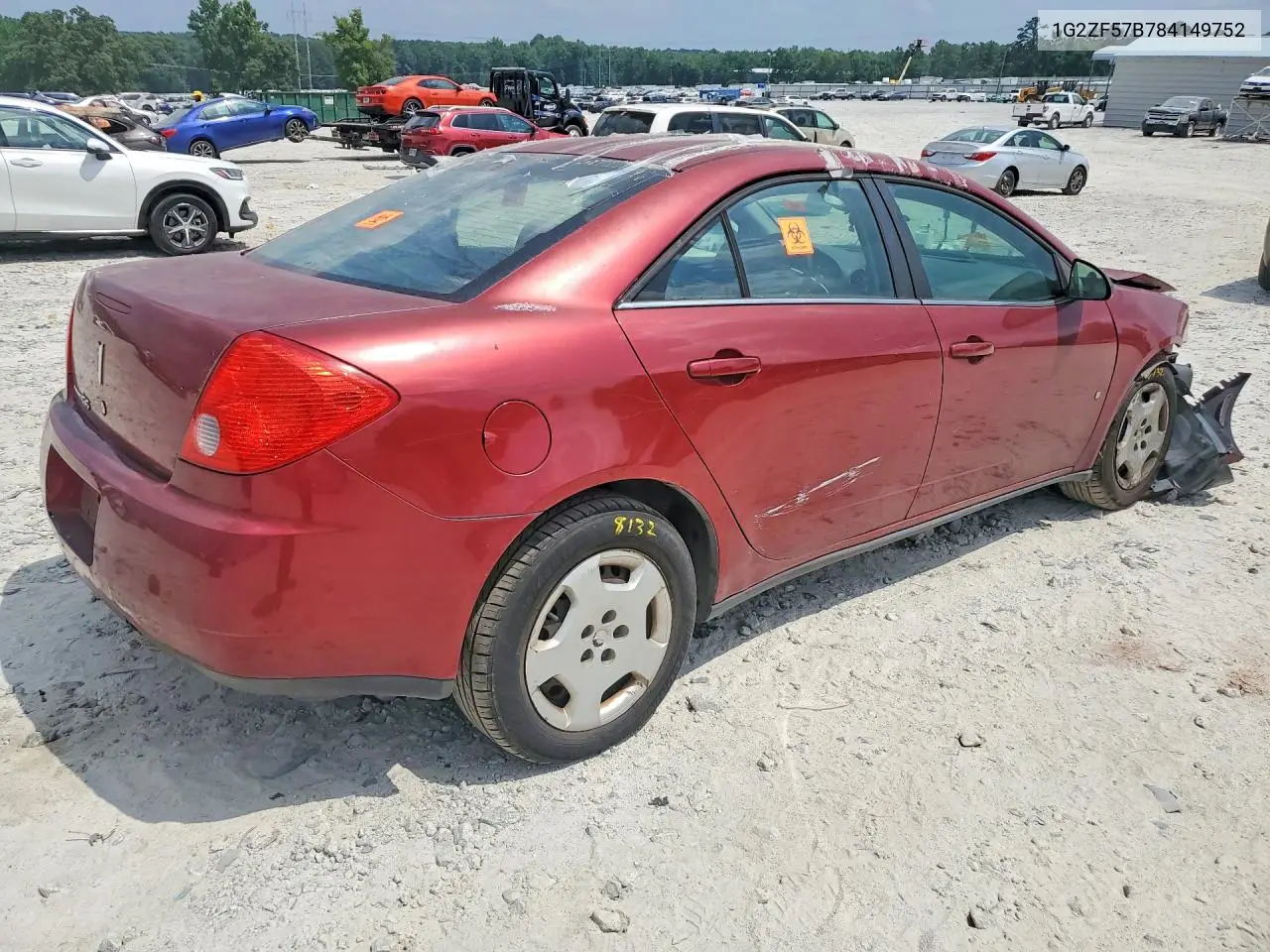 2008 Pontiac G6 Value Leader VIN: 1G2ZF57B784149752 Lot: 58220606