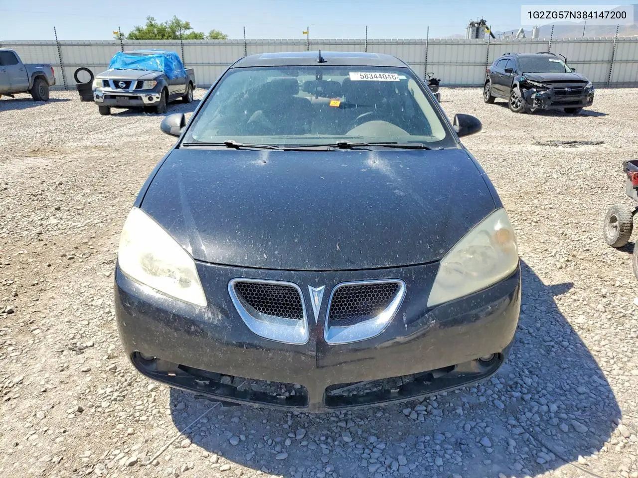 2008 Pontiac G6 Base VIN: 1G2ZG57N384147200 Lot: 58344046