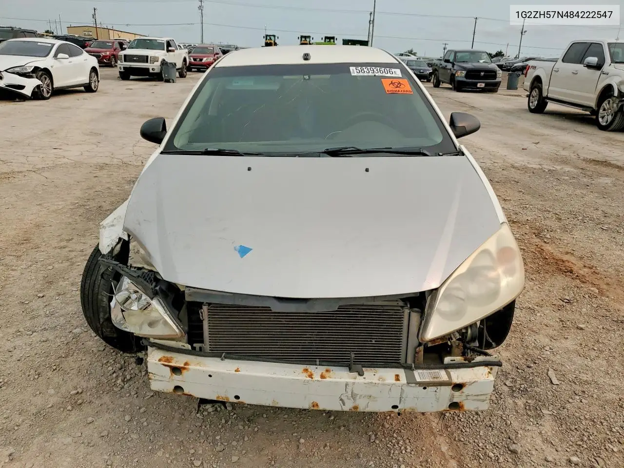 2008 Pont G6 VIN: 1G2ZH57N484222547 Lot: 58393606