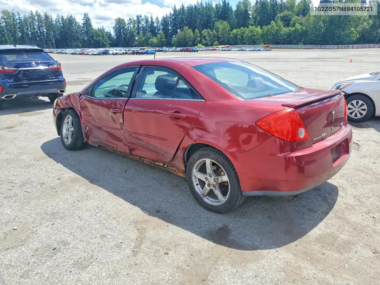 2008 Pontiac G6 Base VIN: 1G2ZG57N884105721 Lot: 60834286