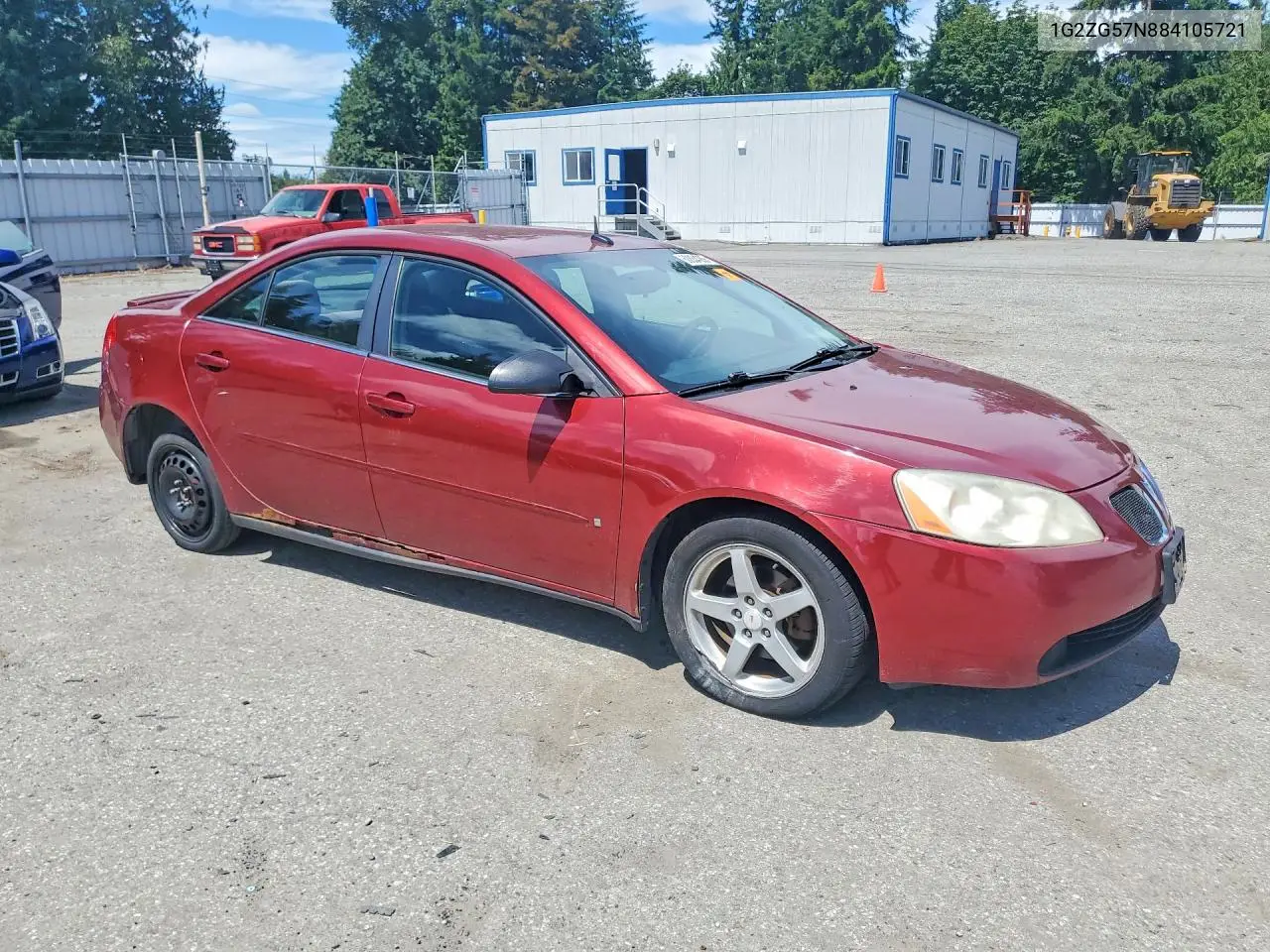 2008 Pontiac G6 Base VIN: 1G2ZG57N884105721 Lot: 60834286