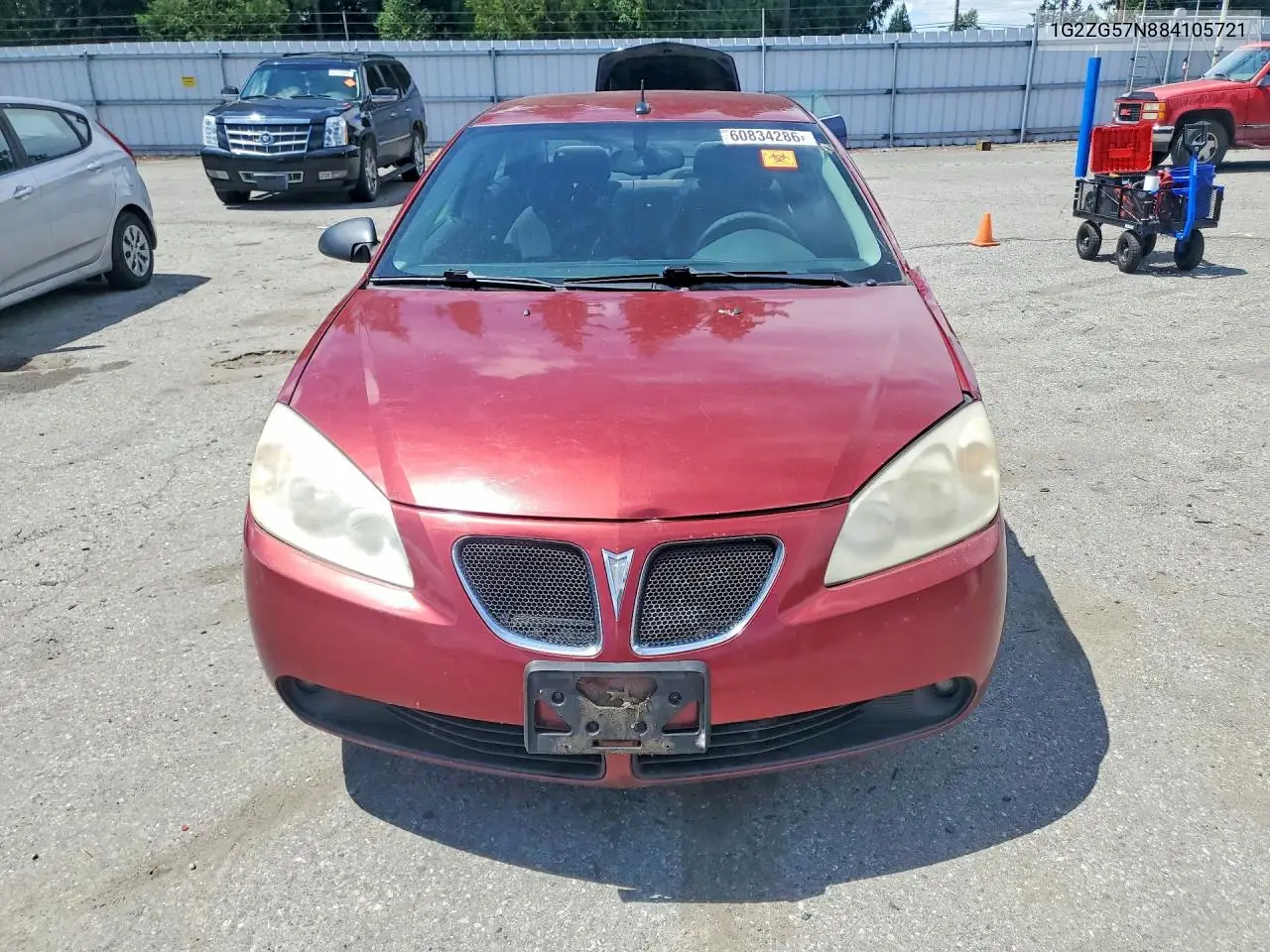 2008 Pontiac G6 Base VIN: 1G2ZG57N884105721 Lot: 60834286