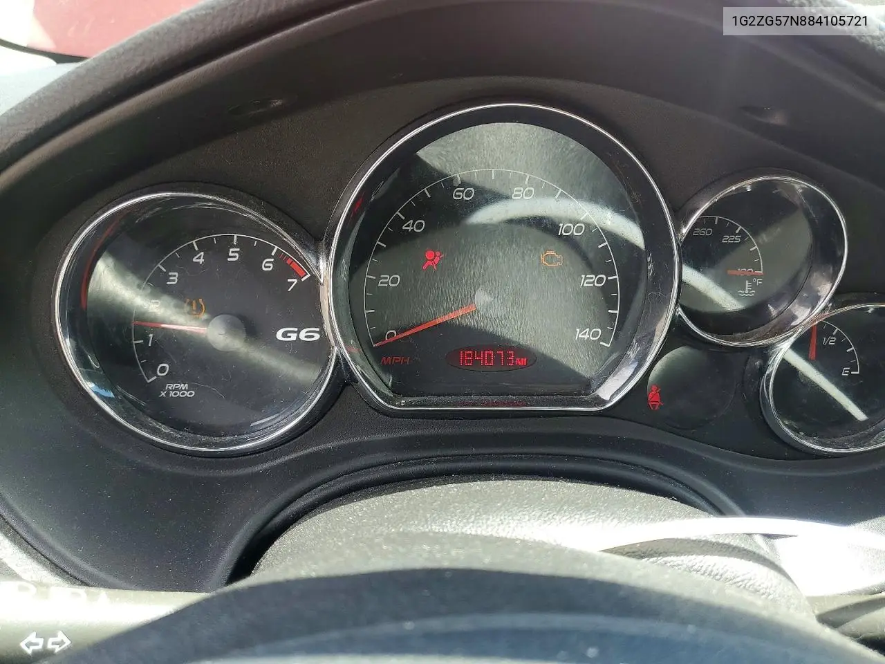 2008 Pontiac G6 Base VIN: 1G2ZG57N884105721 Lot: 60834286