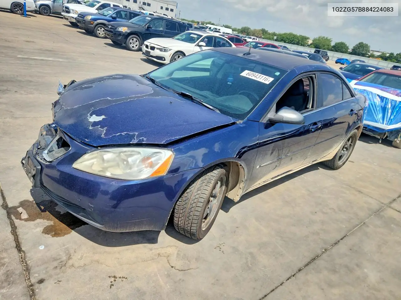 2008 Pontiac G6 Base VIN: 1G2ZG57B884224083 Lot: 60943116
