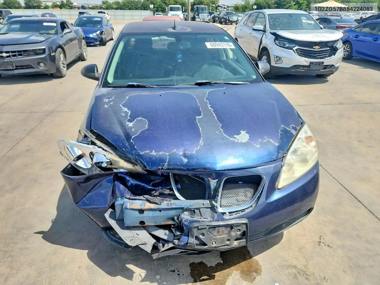 2008 Pontiac G6 Base VIN: 1G2ZG57B884224083 Lot: 60943116