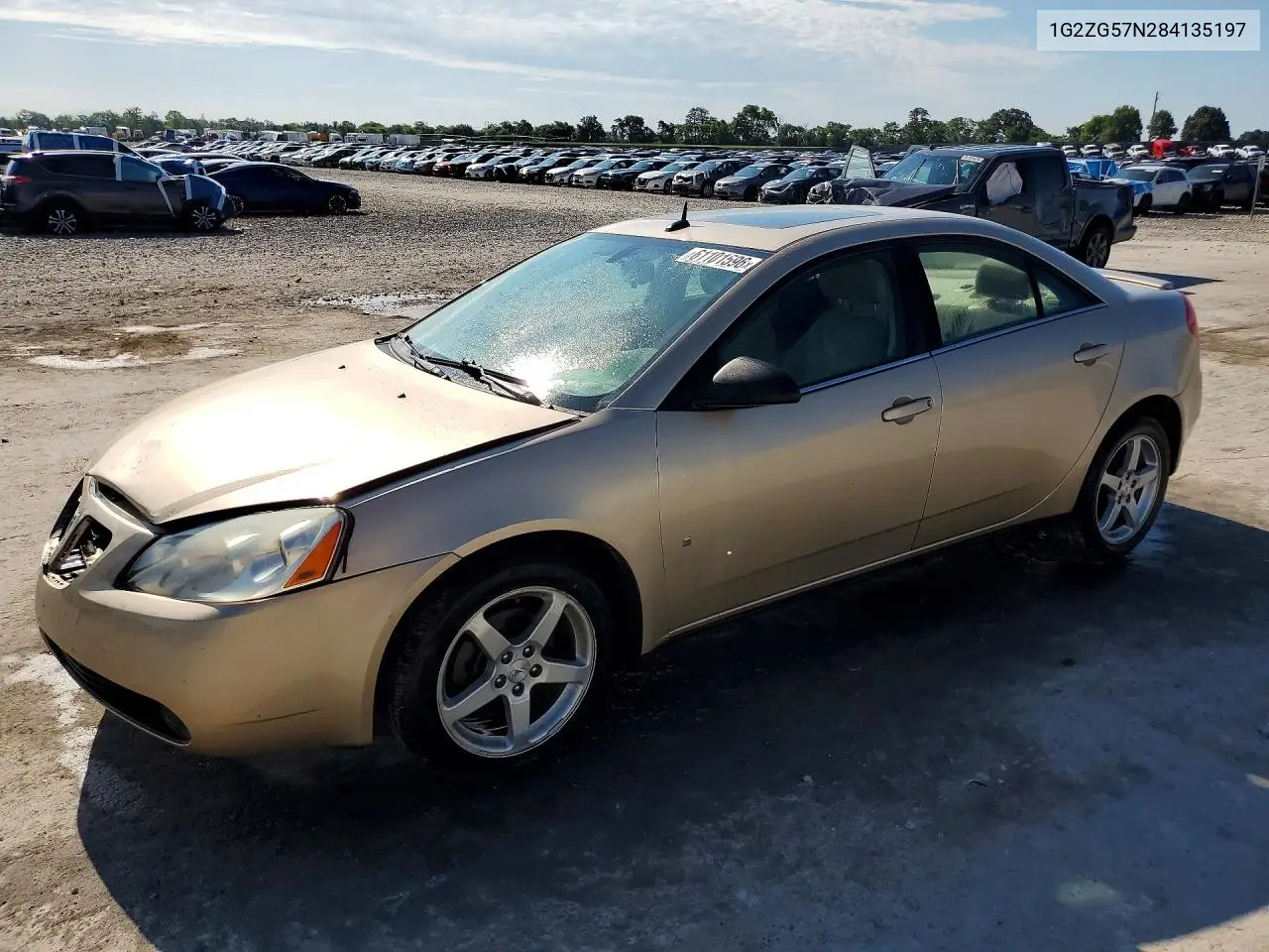2008 Pontiac G6 Base/Se VIN: 1G2ZG57N284135197 Lot: 61101596