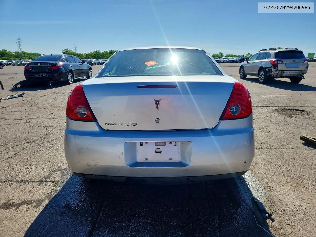 2009 Pontiac G6 VIN: 1G2ZG57B294206986 Lot: 56813256