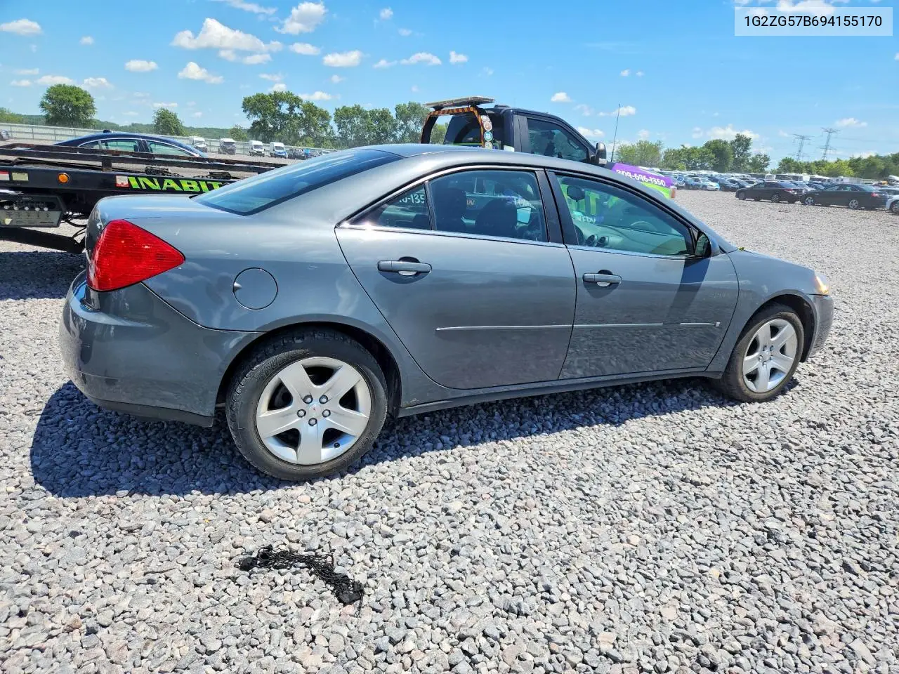 2009 Pontiac G6 VIN: 1G2ZG57B694155170 Lot: 58085276