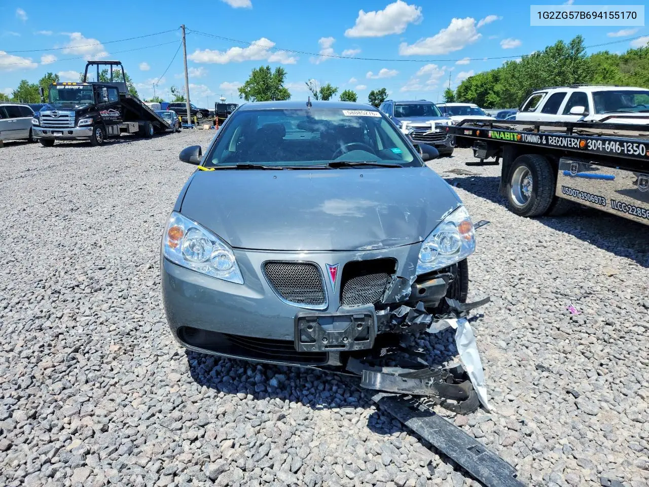 2009 Pontiac G6 VIN: 1G2ZG57B694155170 Lot: 58085276