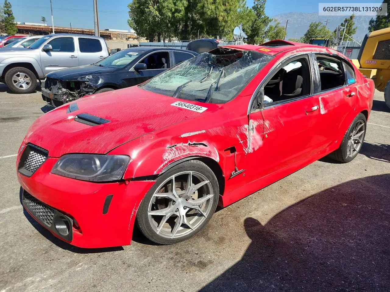 2008 Pontiac G8 VIN: 6G2ER57738L131209 Lot: 56540316