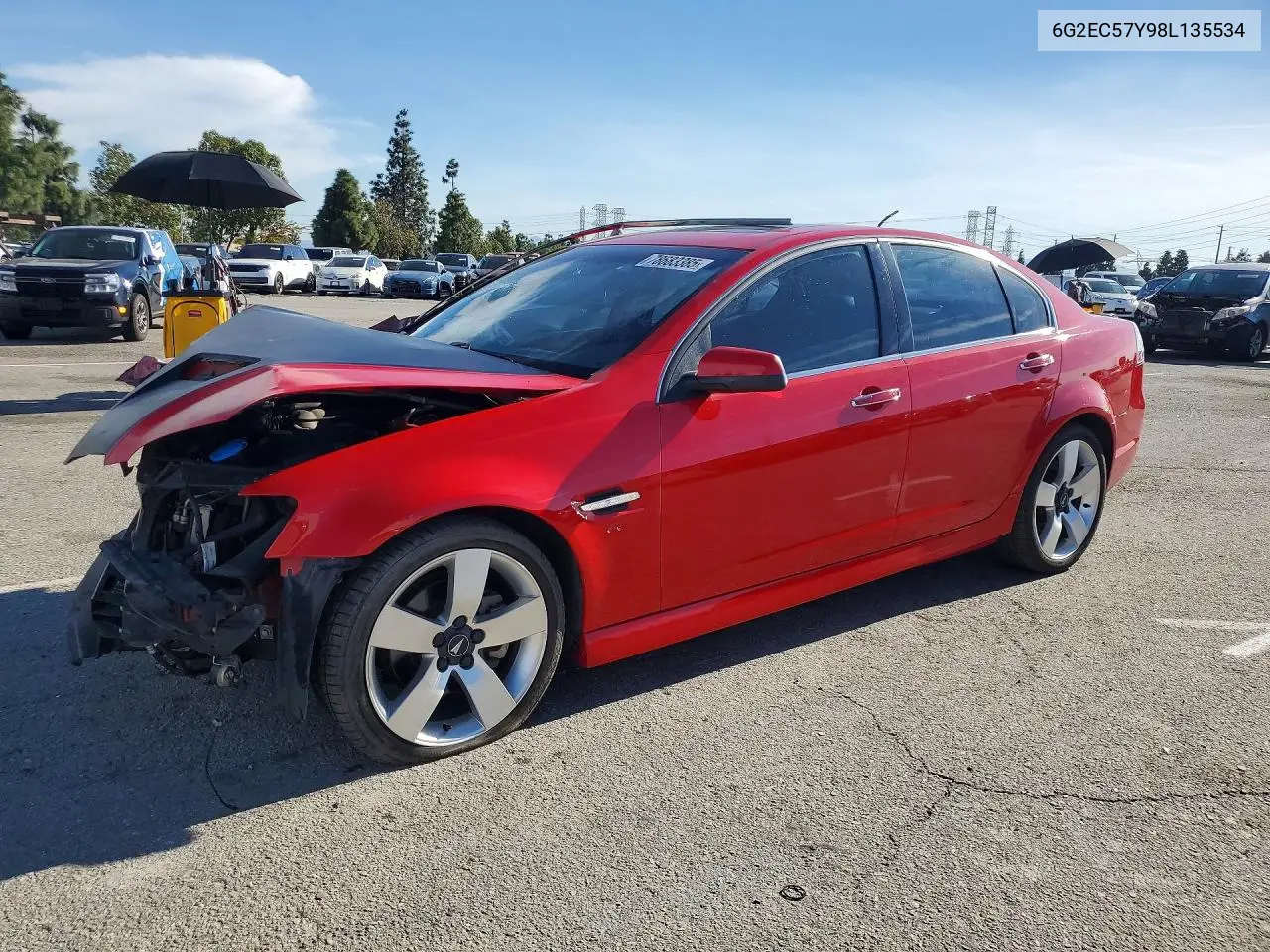 2008 Pontiac G8 Gt VIN: 6G2EC57Y98L135534 Lot: 78683385