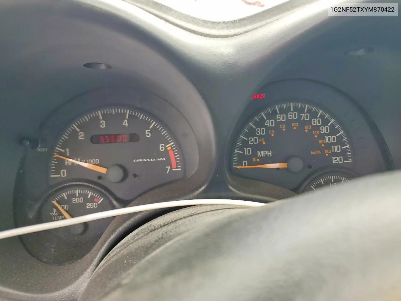 2000 Pontiac Grand Am Se1 VIN: 1G2NF52TXYM870422 Lot: 60693996