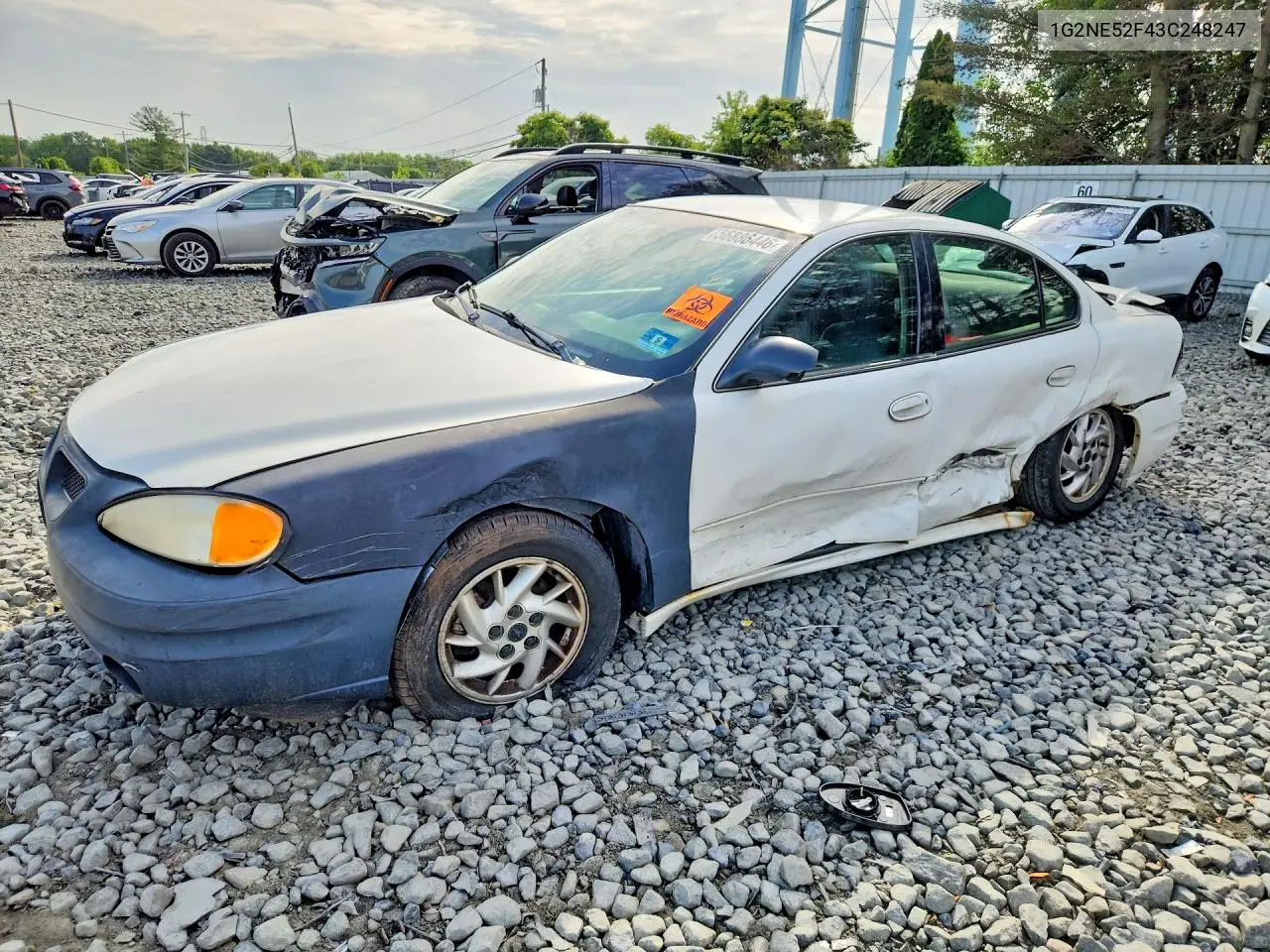 2003 Pontiac Grand Am Se VIN: 1G2NE52F43C248247 Lot: 56886446