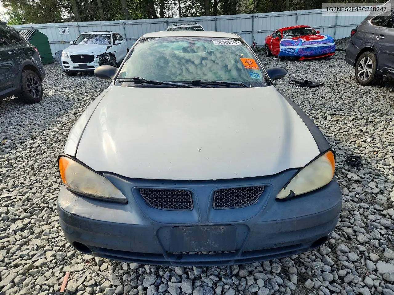 2003 Pontiac Grand Am Se VIN: 1G2NE52F43C248247 Lot: 56886446