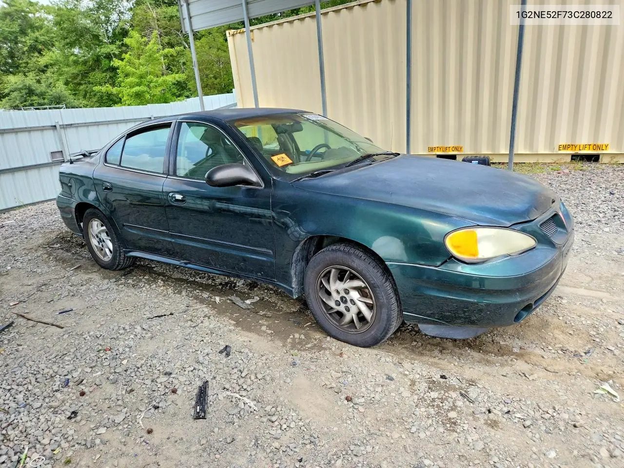 2003 Pontiac Grand Am Se VIN: 1G2NE52F73C280822 Lot: 61394636