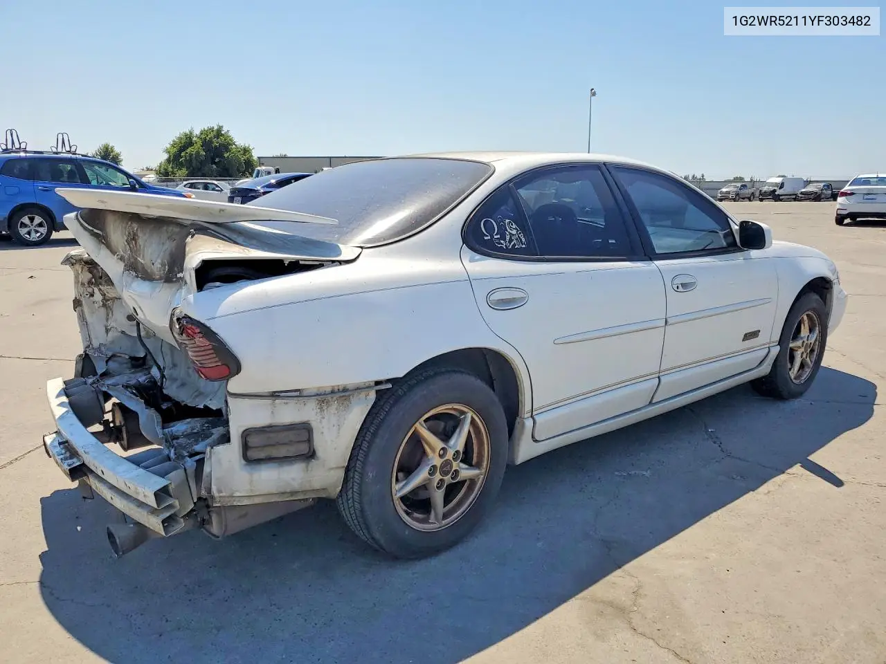 2000 Pontiac Grand Prix Gtp VIN: 1G2WR5211YF303482 Lot: 57780086
