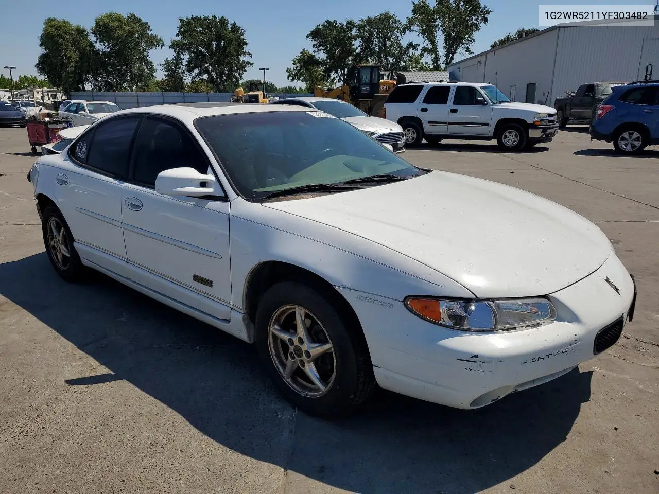 2000 Pontiac Grand Prix Gtp VIN: 1G2WR5211YF303482 Lot: 57780086