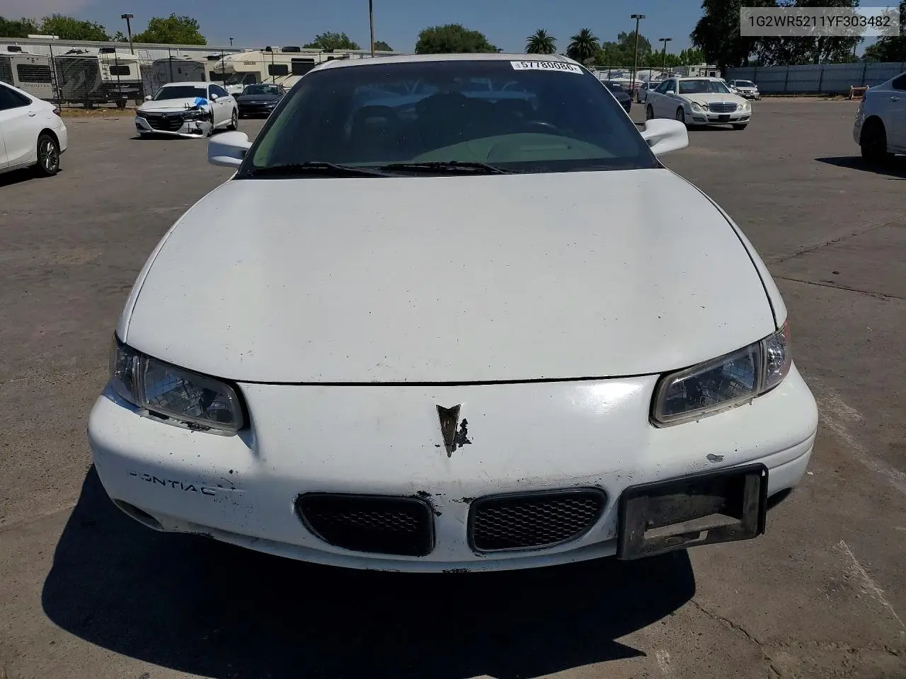 2000 Pontiac Grand Prix Gtp VIN: 1G2WR5211YF303482 Lot: 57780086