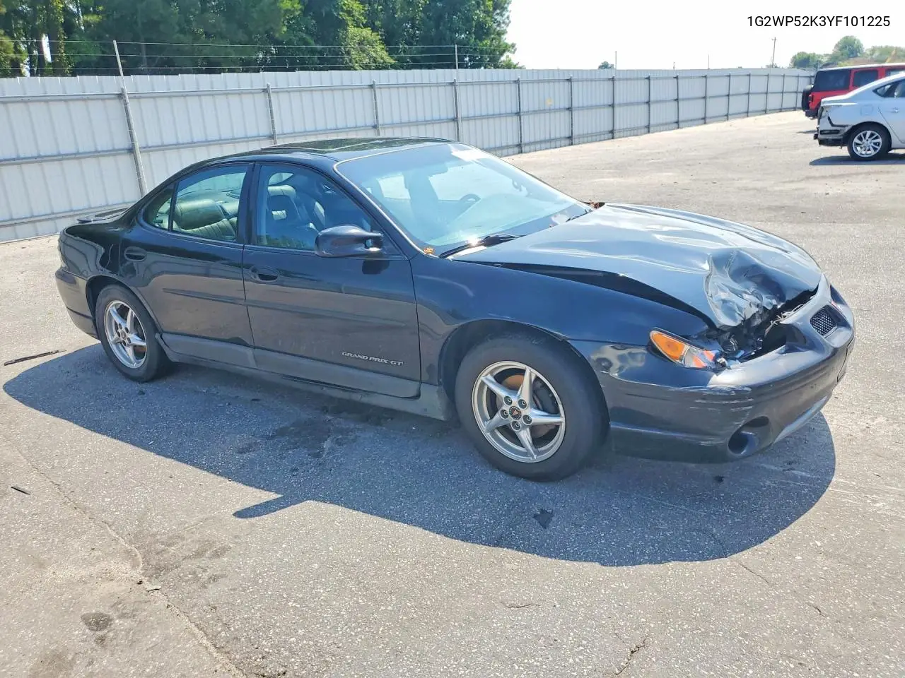 2000 Pontiac Grand Prix Gt VIN: 1G2WP52K3YF101225 Lot: 60064696