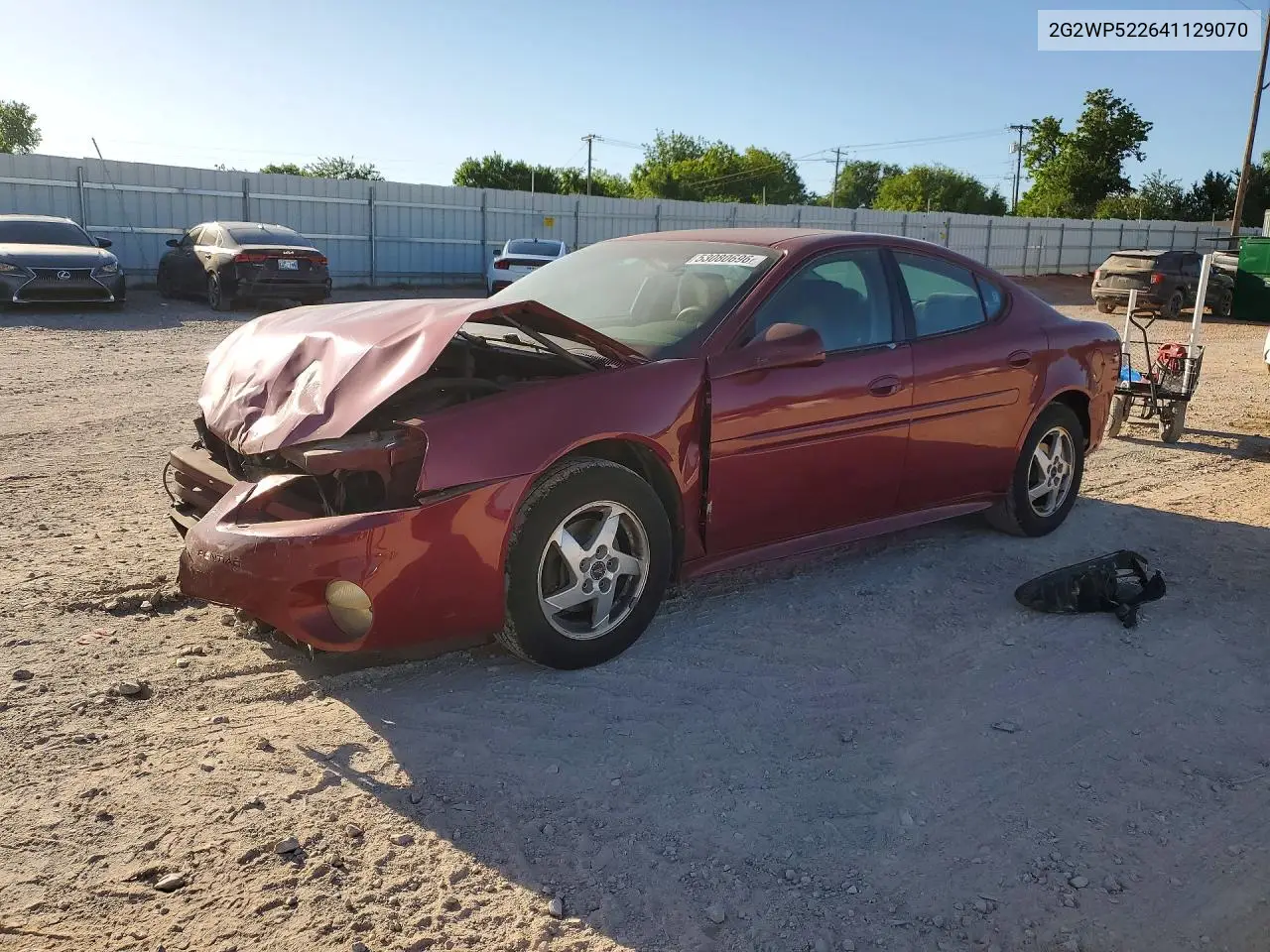2004 Pontiac Grand Prix Gt VIN: 2G2WP522641129070 Lot: 53080696