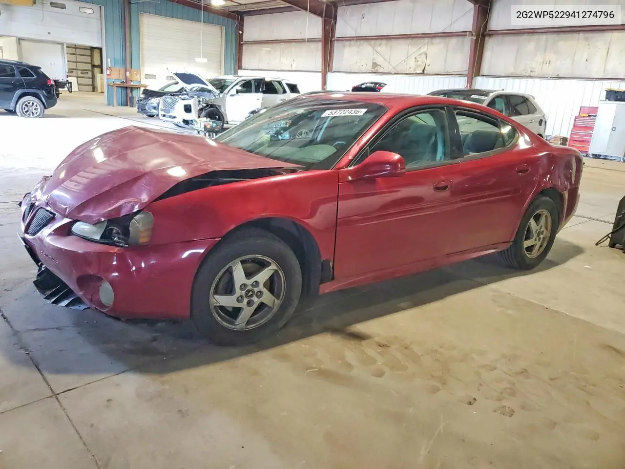 2004 Pontiac Grand Prix Gt VIN: 2G2WP522941274796 Lot: 53722436