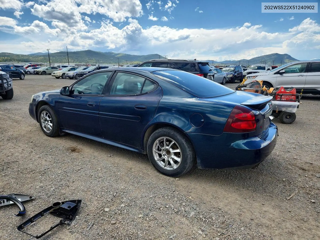 2005 Pontiac Grand Prix Gt VIN: 2G2WS522X51240902 Lot: 55010036