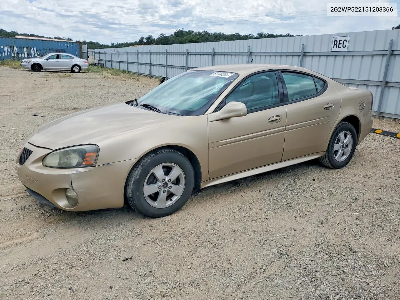 2005 Pontiac Grand Prix VIN: 2G2WP522151203366 Lot: 57704586