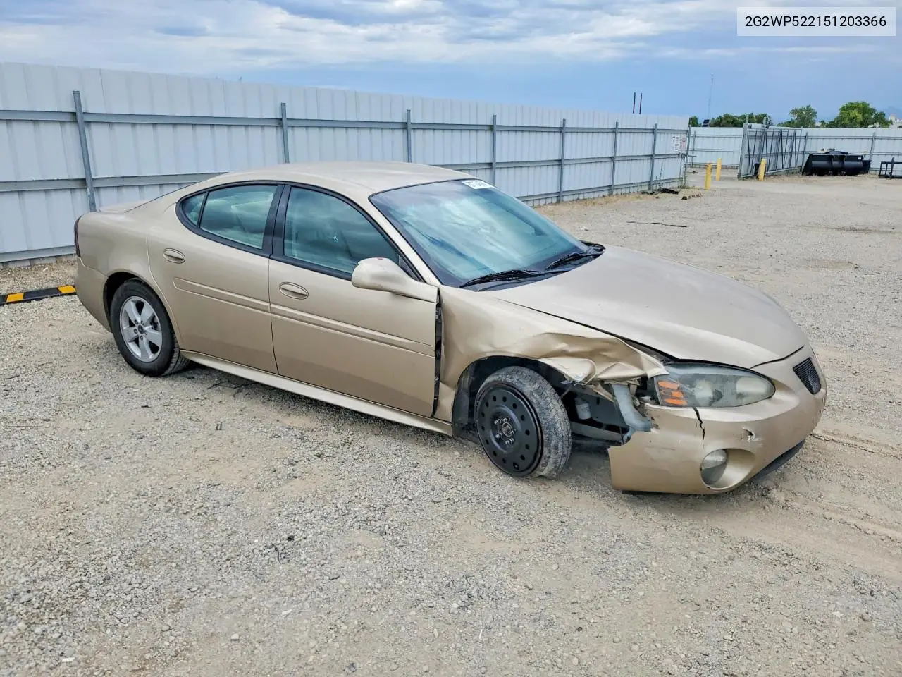 2005 Pontiac Grand Prix VIN: 2G2WP522151203366 Lot: 57704586