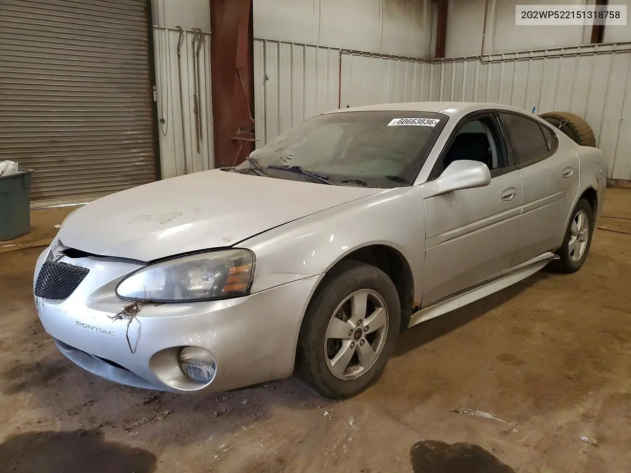 2005 Pontiac Grand Prix VIN: 2G2WP522151318758 Lot: 60663836