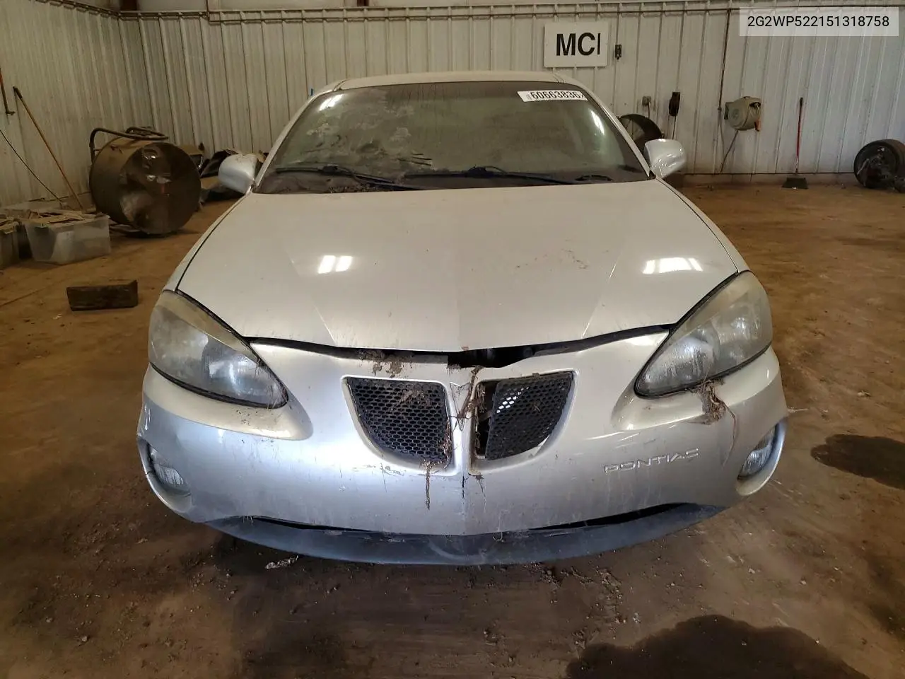 2005 Pontiac Grand Prix VIN: 2G2WP522151318758 Lot: 60663836
