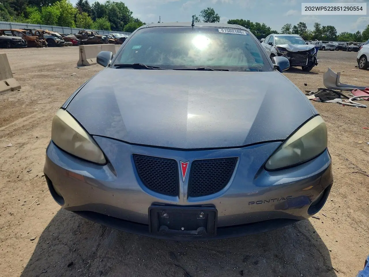 2005 Pontiac Grand Prix VIN: 2G2WP522851290554 Lot: 61502186