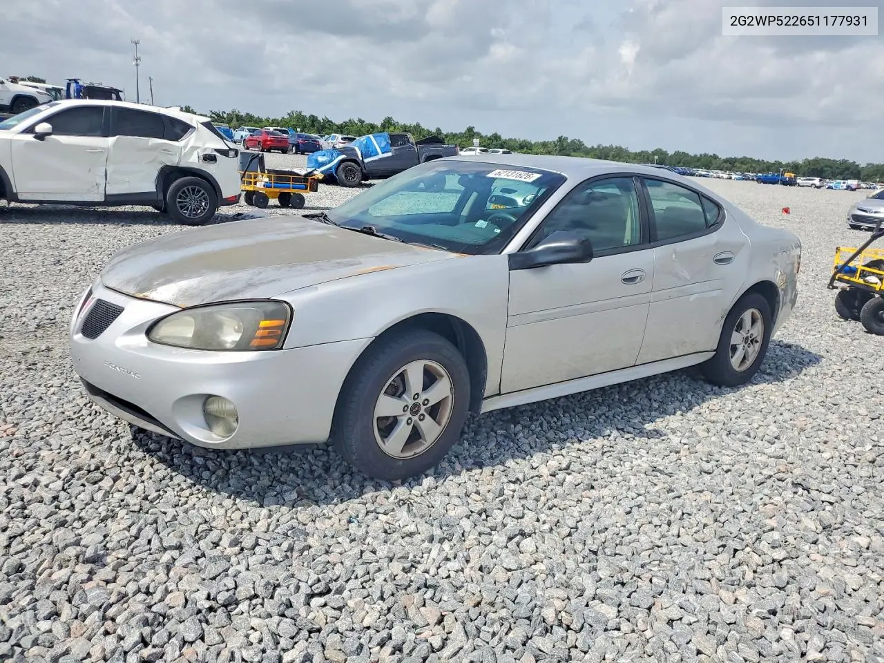 2005 Pontiac Grand Prix VIN: 2G2WP522651177931 Lot: 62131626