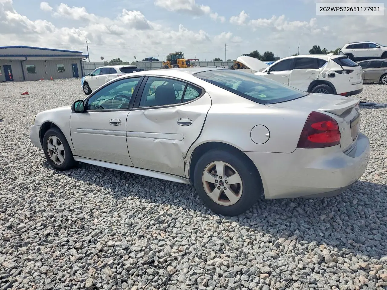 2005 Pontiac Grand Prix VIN: 2G2WP522651177931 Lot: 62131626