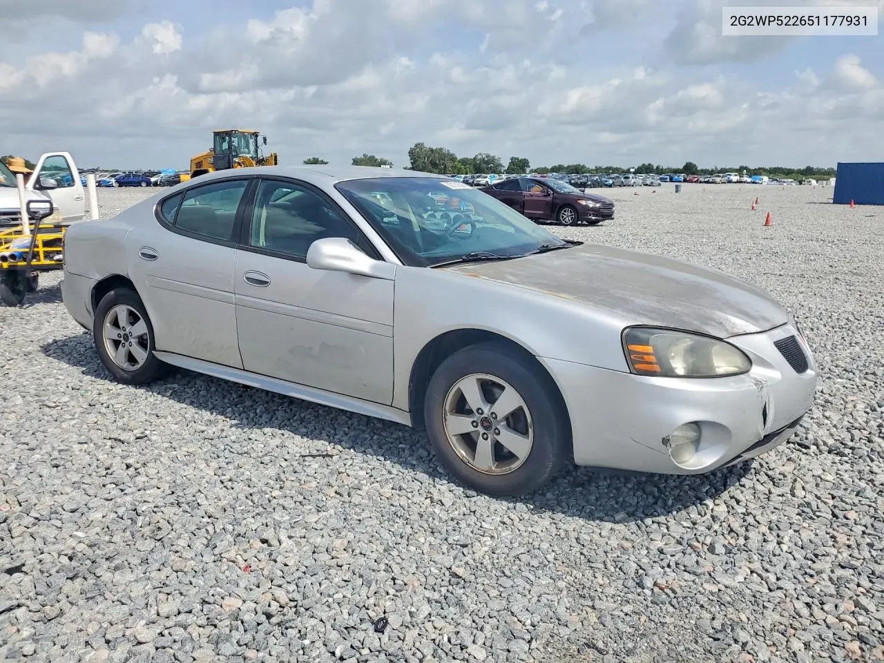 2005 Pontiac Grand Prix VIN: 2G2WP522651177931 Lot: 62131626
