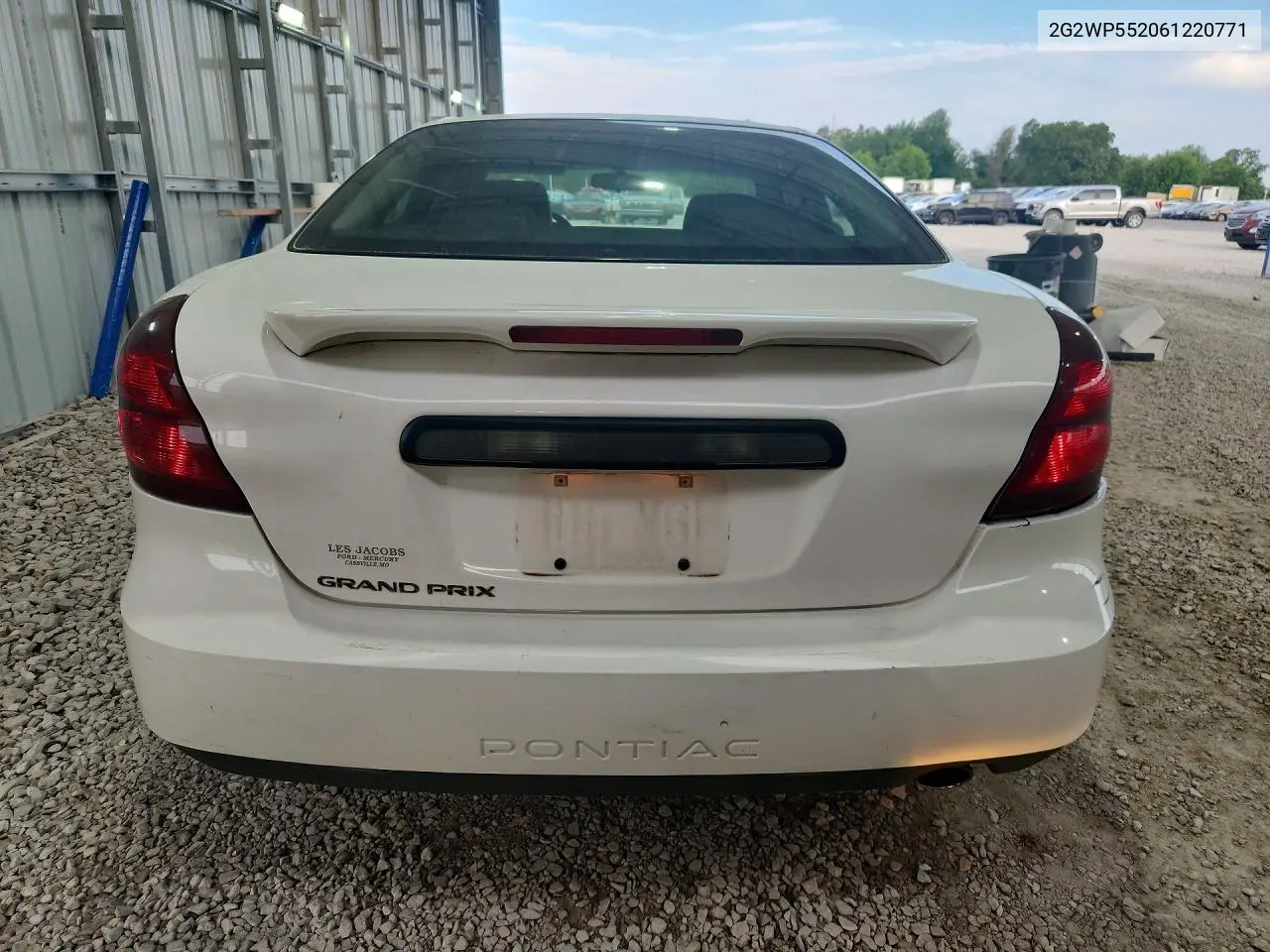 2006 Pontiac Grand Prix VIN: 2G2WP552061220771 Lot: 55282636