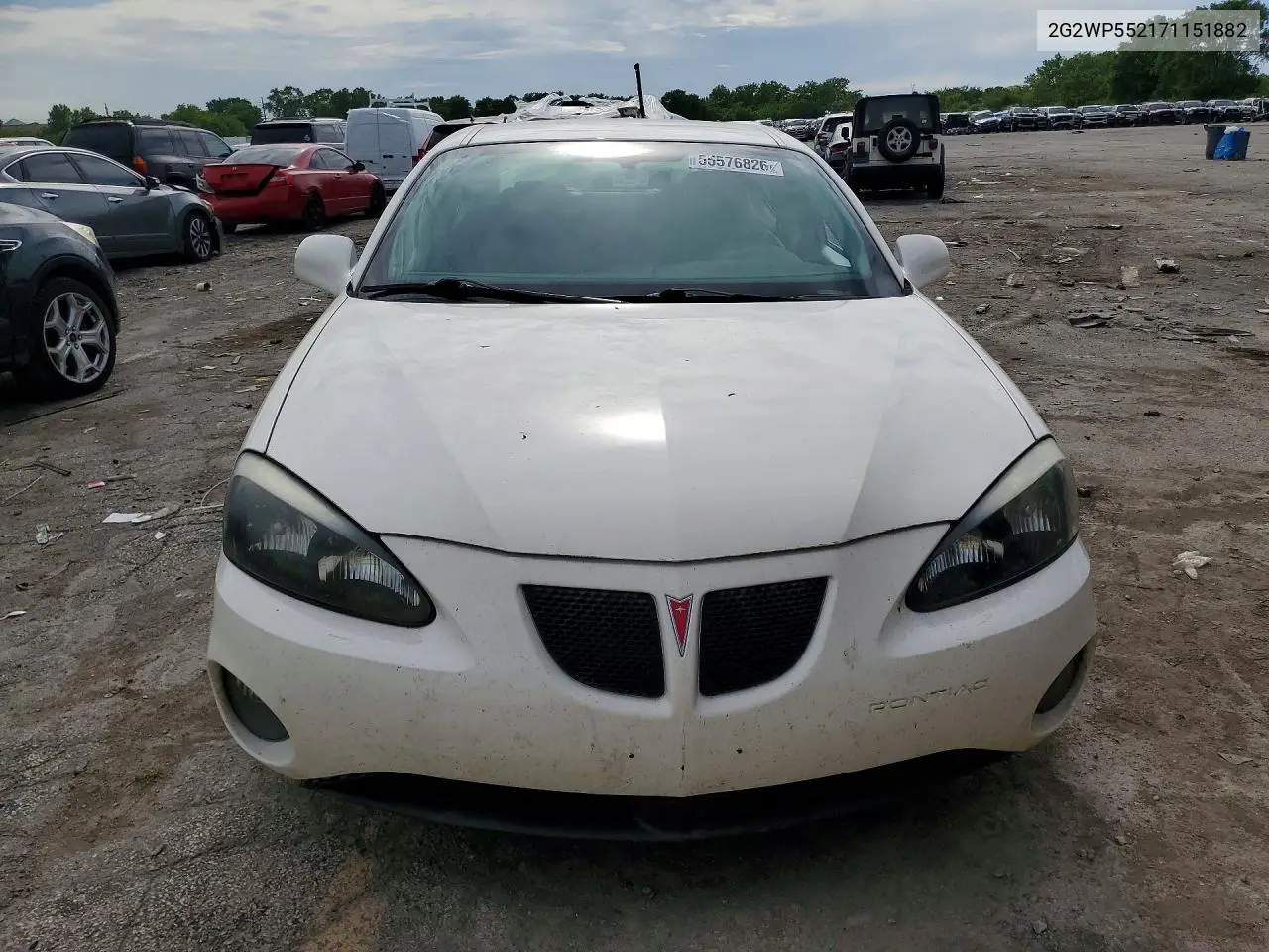 2007 Pontiac Grand Prix VIN: 2G2WP552171151882 Lot: 55576826