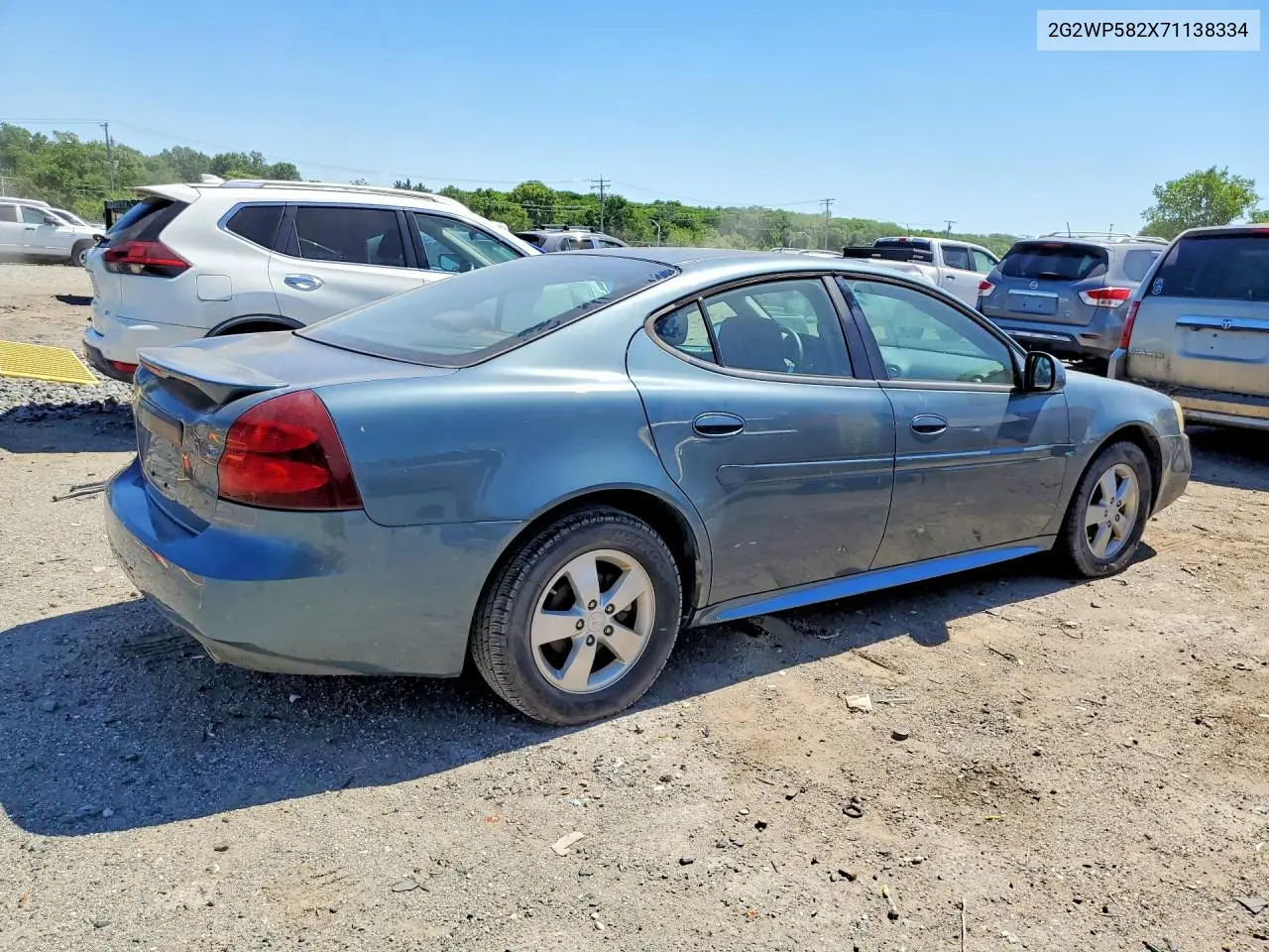2007 Pontiac Grand Prix VIN: 2G2WP582X71138334 Lot: 57360836